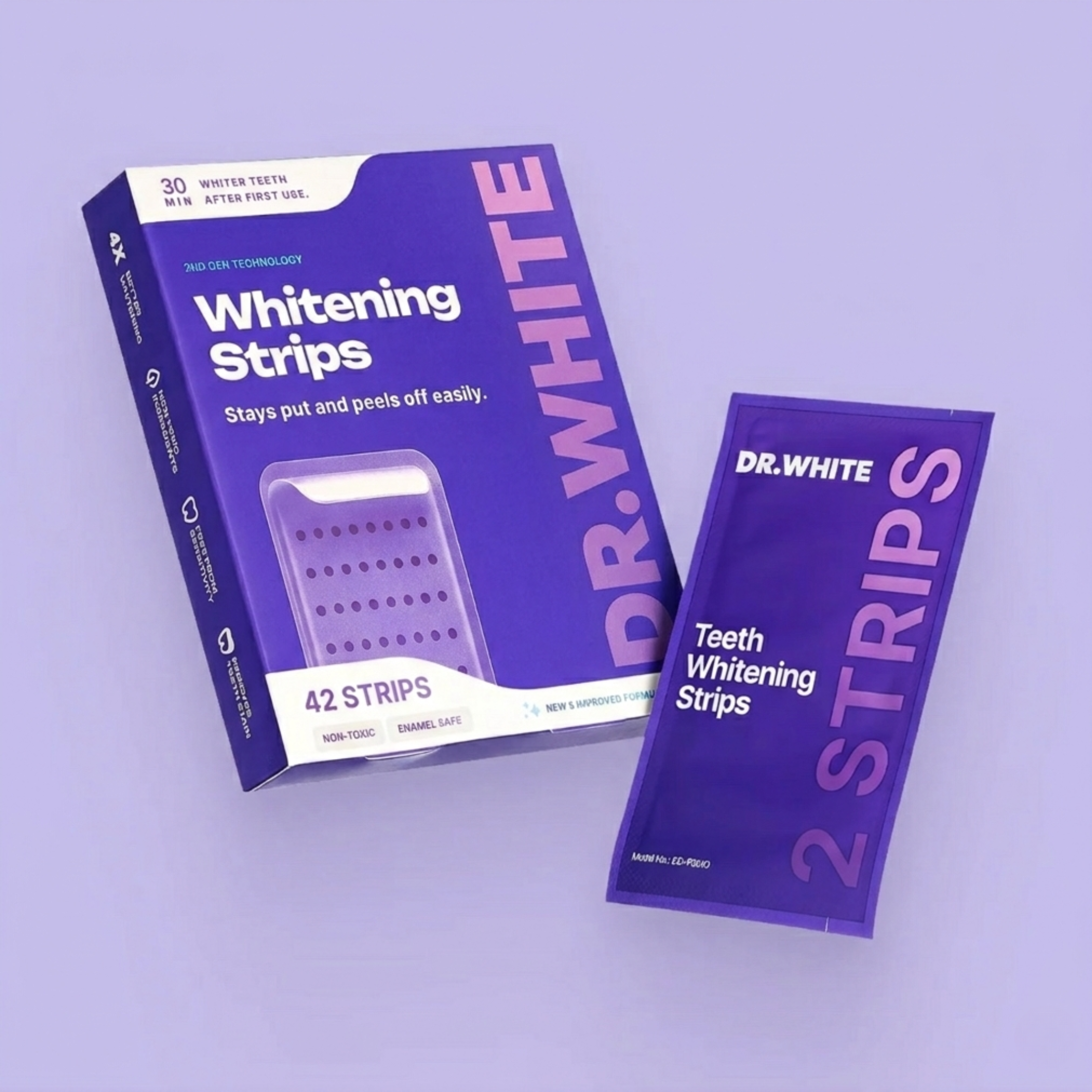 DR.WHITE PURPLE WHITENING STRIPS