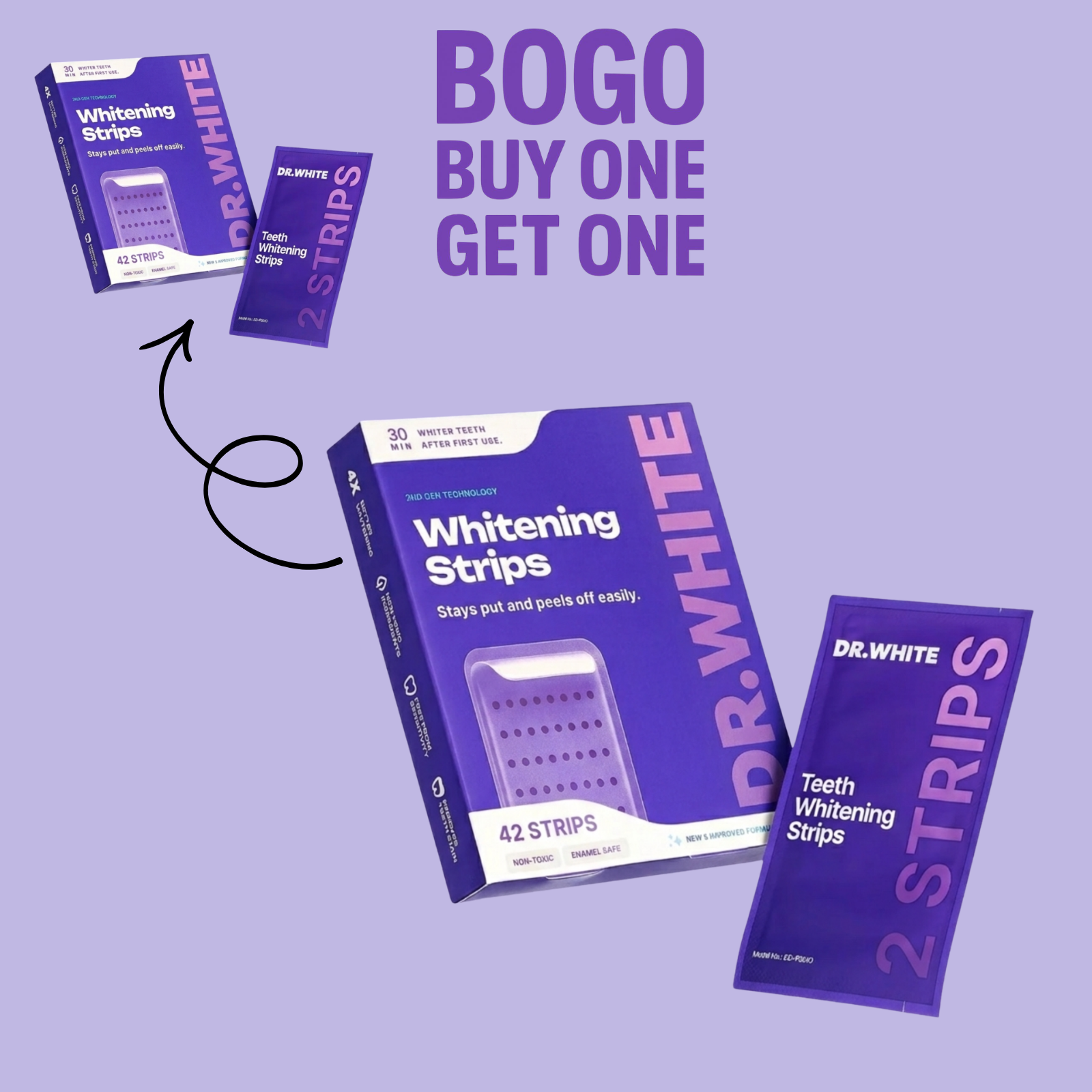 DR.WHITE PURPLE WHITENING STRIPS